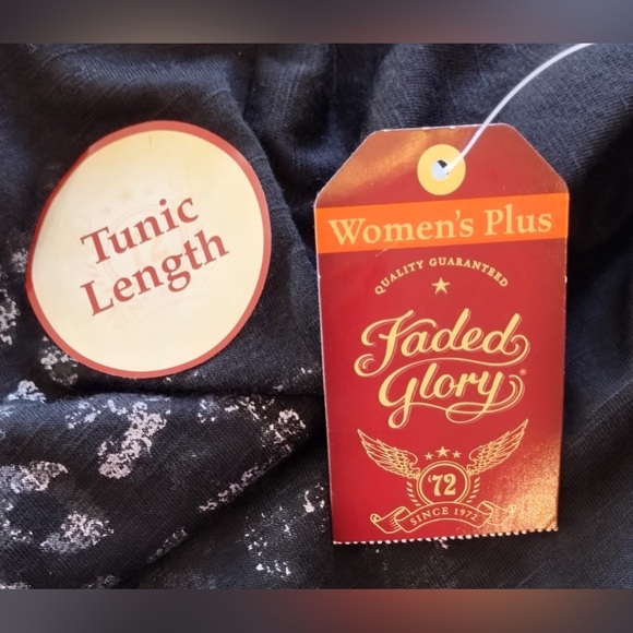 NWT Fadet Glory Womens Plus Size 2XL Black Animal Print T-shirt 3/4 Sleeve - Picture 5 of 10